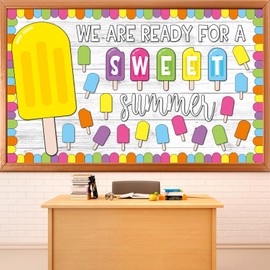 Summer Bulletin Board Decorations Set Sweet Ice Popsicle Classroom Decorations We are Ready for A Sweet Summer Paper Cutouts for Teacher Back to School Supplies Wall Preschool Blackboard Supplies