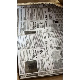 100 Sheet North Pole Newspaper Tissue Paper, Santa on Christmas Gift Wrapping Paper Sheet for Xmas Season DIY Crafts Santa's Favorite Newspaper Party Supplies, 13.8 x 19.7 Inch