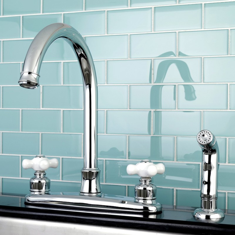 Kingston Brass FB7791PXSP Victorian 8-inch Centerset Kitchen Faucet, Chrome