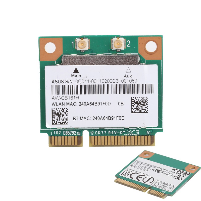 Wifi Module Mini PCIE 2.4/5.0GHz Bluetooth 4.0 AWCB161H 433Mbps 802.11a/B