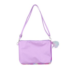 Fluffy Faux Fur Crossbody Purse for Kids Girls Women Tie Dye Rainbow Shoulder Bag Handbag Wallet