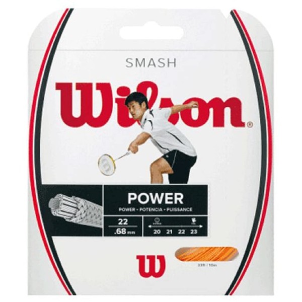 Wilson Smash 66 Badminton String 10 Metres, White,