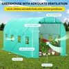 8*13*7FT Walk-in Greenhouse, Portable Walking in Tunnel Tent, Walking in