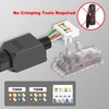 VCELINK Conectores RJ45 sin herramientas, enchufe modular Cat6 sin herramientas,