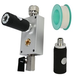 Greatshow Compressed Air Outlet Kit 1/2-Inch Tubing 3/8-Inch NPT Outlet Port Air Push To Connect Outlet Block Set