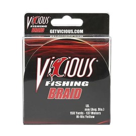 Vicious Standard Hi-Vis Yellow Braid - 150 Yards