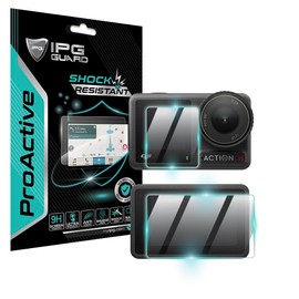 IPG ProActive Made for DJI Osmo Action 4 Camera (3 Pack) 9H Hardness Screen Protector, Smooth Glass Touch, Ultra Responsive, High Clarity, Anti Scratch, Smudge & Shock Proof