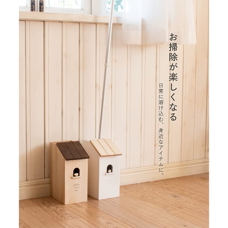 Ampoule フローリングワイパースタンド フロアワイパースタンド フローリングワイパー スタンド ブラウン 茶色 おしゃれ フロアワイパー 天然木