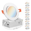PARMIDA (6 Pack) 4 Inch LED Gimbal 5CCT Recessed Lighting,