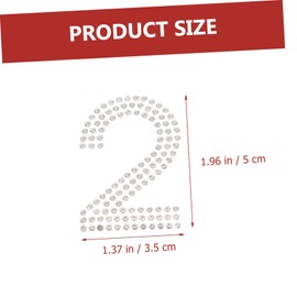 Gatuida 40pcs Delicate Rhinestone Number Patches DIY Appliques for Clothes Water Bottles and Home Decor Arabic Numbers White Fun Creative Clothing Repair