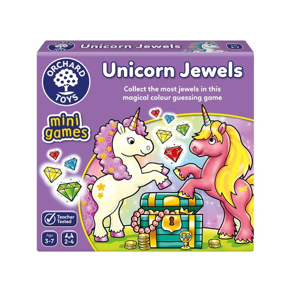 Orchard Toys Unicorn Jewels, Mini Game, Travel Game, Unicorn themed for children, Toddlers, Kids, Family Game. Idea Birthday Party gift