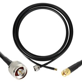 10 ft Low-Loss Coaxial Extension Cable (50 Ohm) SMA Male to N Male Connector, GEMEK Pure Copper Coax Cables for 3G/4G/5G/LTE/ADS-B/Ham/GPS/WiFi/RF Radio to Antenna or Surge Arrester Use (Not for TV)