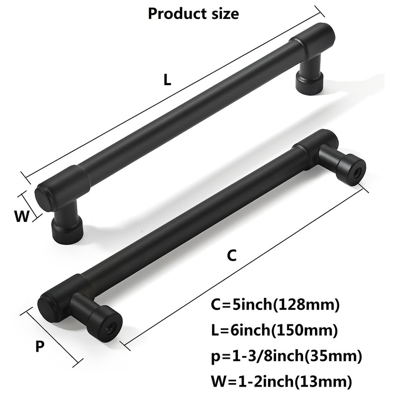 khtumeware 10 Pack 5 Inch(128mm) Hole Centers Kitchen Cabinet Handles,