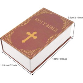 Diversion Book Safe Storage Box with Combination Lock, Secret Hidden Storage Containers, Money Jewelry Collection Book Dictionary Safe for Home Office Use(Bible)