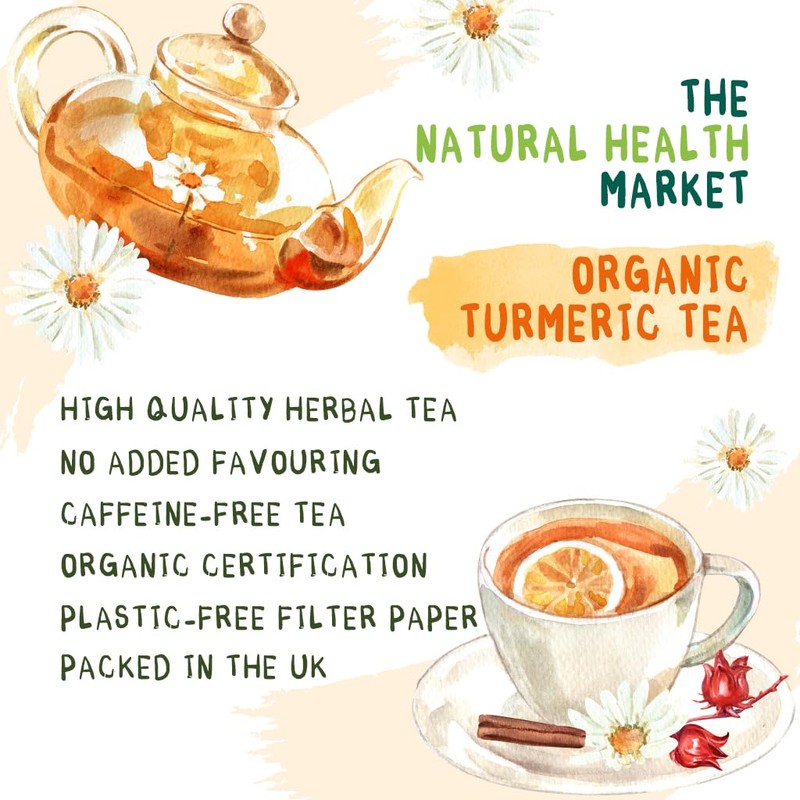 Organic Turmeric Tea Bags | 15 Tea Bag Pack |