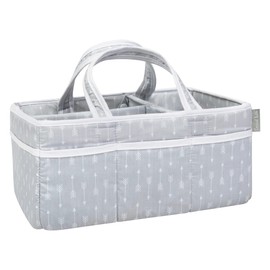 Trend Lab Grey Arrows Storage Caddy Nappy Organiser for Baby Nursery and Changing Table Accessories, 12 x 6 x 8 inches