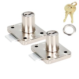 2PCS Cabinet Drawer Lock, 16mm Drawer Lock, Security Cylinder Cupboard Drawer Lock, Desktop Lock Door Lock for Household Office Furniture Door Mailbox Post