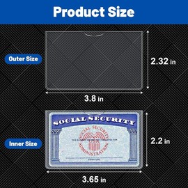 6 Pack  Card Protector Sleeves/  Card Protector Sleeve/Credit Card Holder,24 Mil Soft Clear Card Sleeves for  SSN Card Protector/Credit Card Cover - Color: 6