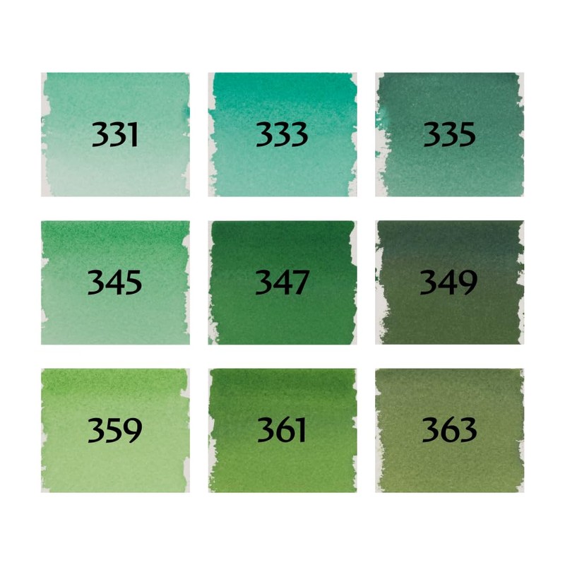 Talens Pantone Marker Set of 9 Green Dual Tip Pen