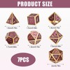 ORUZA DND Metal Dice Set Purple Polyhedral Dice Set D&D