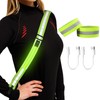Jesiah LED Reflective Running Gear, 3 Light Modes High Visibility