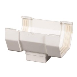 Amerimax T0506 Gutter Drop Outlet, Vinyl, White