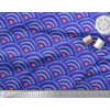 Soimoi Blue Poly Crepe Fabric Scales Geometric Print Fabric by
