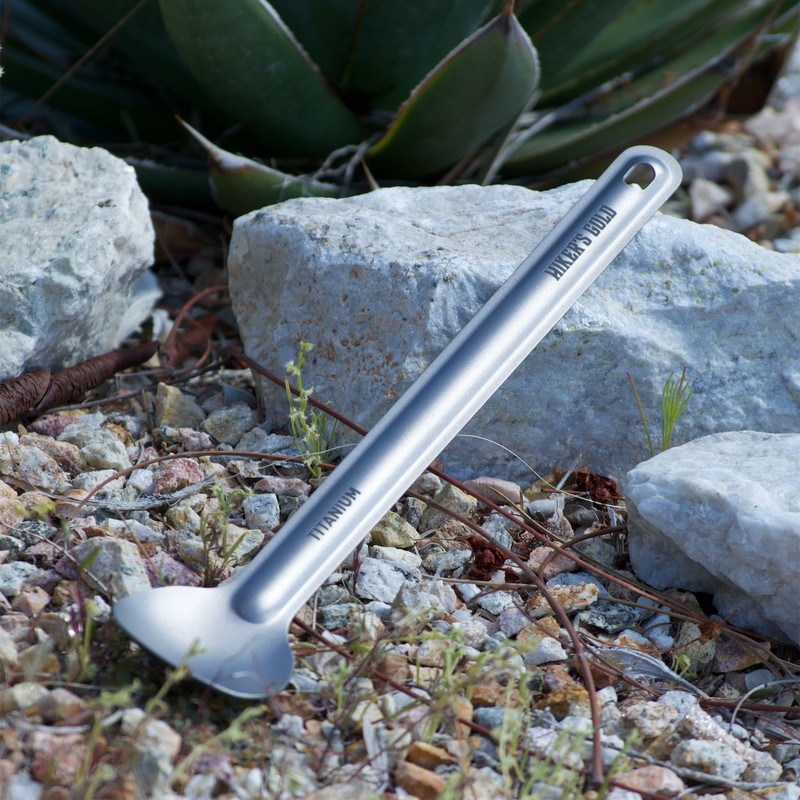 Hiker's Gold Ultralight Titanium Spoon for Hiking, Backpacking, Camping