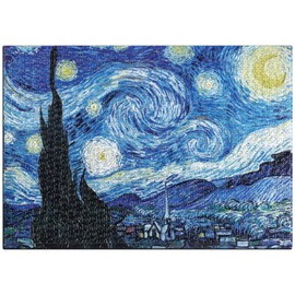 YOGEON Starry Night Puzzle 1000 Pieces Van Gogh Mini Puzzle for Adults Artwork Jigsaw Puzzle Family Game
