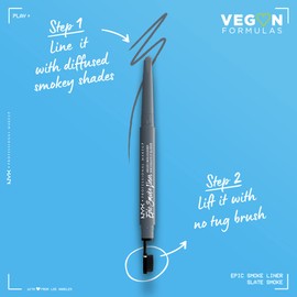 NYX PROFESSIONAL MAKEUP Epic Smoke Liner, Vegan Smokey Eyeliner - Slate Smoke (Gray)