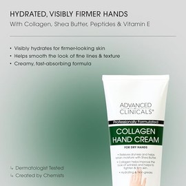 Advanced Clinicals Colágeno Crema Corporal Y Manos Cuidado De La Piel Loción Hidratante Para Piel Seca Y Agrietada. Loción Calmante E Hidratante De Co