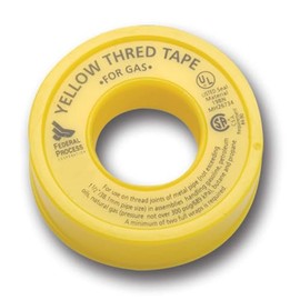Gasoila - YT71 Rollo de cinta de alta densidad de PTFE amarillo, -450 a 550 grados F temperatura de rendimiento, 3.8 mil de grosor, 520 pulgadas de largo, 1/2 pulgadas de ancho, para gas
