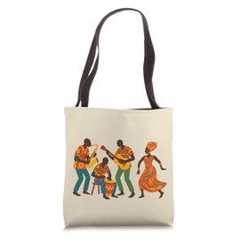African Street Musicians Picture Celebrates Africa Heritage Tote Bag
