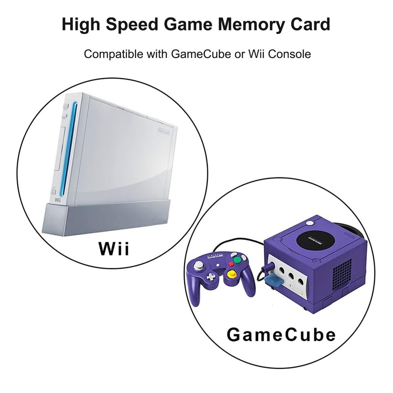 Memory Card for Gamecube, 16MB(251 Blocks) High Speed Game Memory