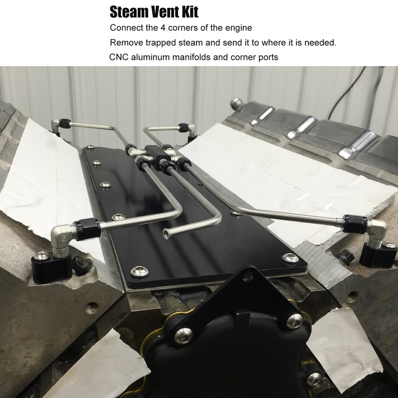 Coolant Crossover Steam Vent Kit Stainless Steel High Strength for