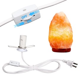 Wuluretoos Himalayan Salt Lamp Cord, Christmas Bulb,Salt Lamp Cord with Dimmer Control and Base Assembly,6 Feet,E12 Base for Himalayan Salt Lampsand with 2 Free 7W Bulbs (White)