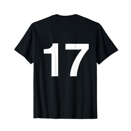 Number 17 Numbered Shirt Number on Back