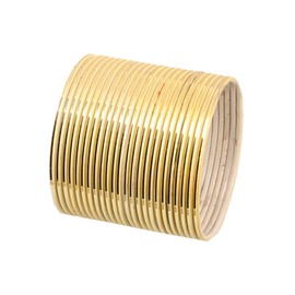 Touchstone "Colorful Bangle Collection" Modern Pretty Attractive Look Beautiful Beige Textured Color Wrist Filler Indian Bollywood Thin Designer Jewelry Metal Bangle Bracelets For Women. Set Of 24.