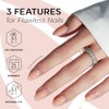 modelones Kit de uñas postizas semitransparentes ovaladas con pegamento, adhesivos,