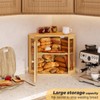 Furshus Corner Bread Box for Kitchen Countertop,Bread Storage for Homemade