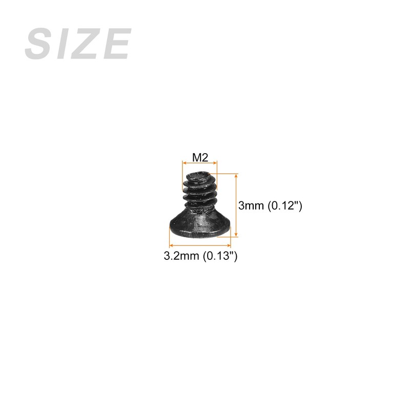 METALLIXITY Phillips Flat Head Screws (M2 x 3mm) 150Pcs, Carbon