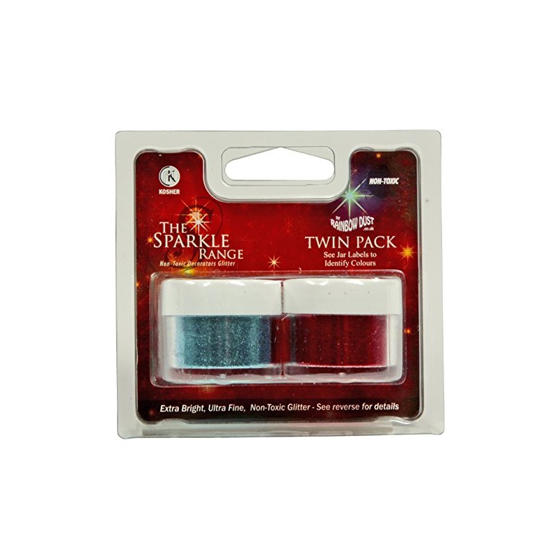 bakeryteam Rainbow Dust The Sparkle Range Decoration Glitter Set Blue