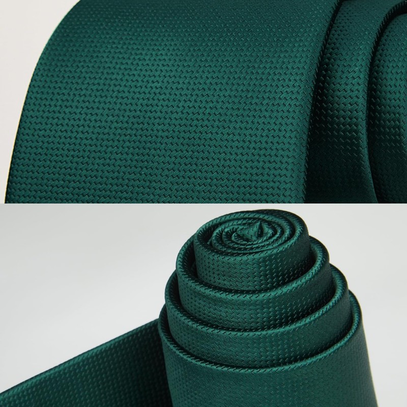 Enlision Men's Plain Ties and Pocket Square Set Classic Wedding