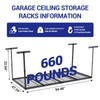 4x8 FT Overhead Garage Storage Rack, Adjustable Garage Storage Organization