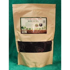 Freedom Worm Farms Organic Red Wiggler Worm Castings Natural Fertilizer Soil Amendment Compost 1 QT