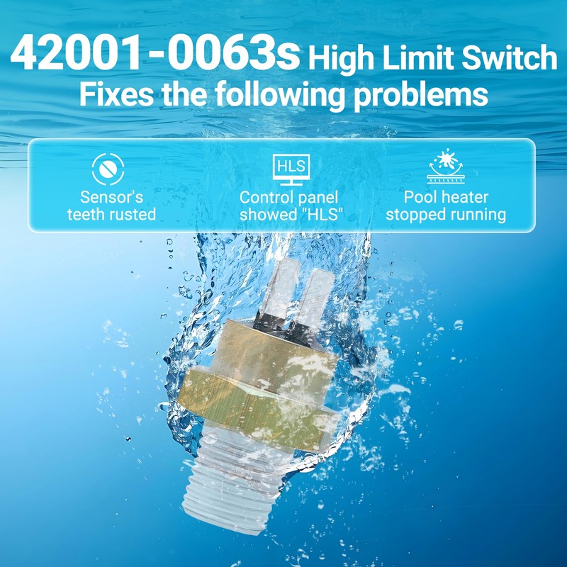 Funmit 42001-0063S High Limit Switch Replacement for Pentair Sta-Rite MasterTemp