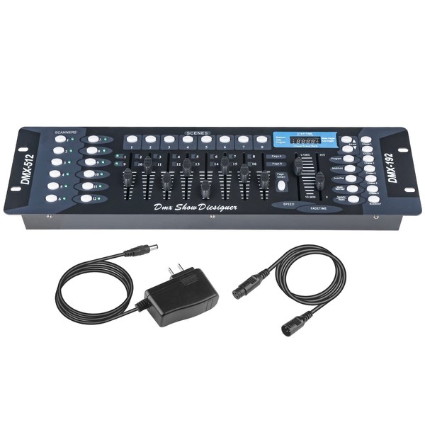 Dmx Controller, Dmx Console,192CH Dmx512 Console, With 2m/6.6 ft DMX Signal Cable, Controller Panel Use For Editing Program Of Stage Lighting Runing