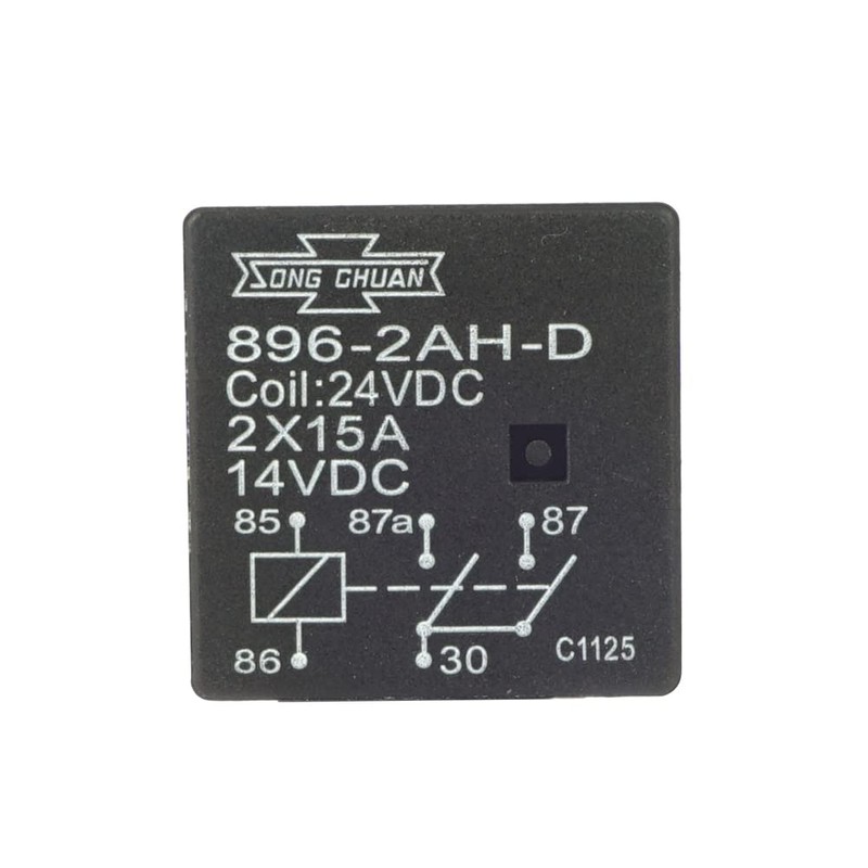 896-2AH-D 24VDC 2X15A 5 Pins Automotive Power Relay with Dust