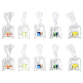 Honbay 10PCS Resin Goldfish Charms Pendant Funny Fish Water Bag Charms for Earring Necklace Bracelet Keychain Jewelry Making (5 Styles)