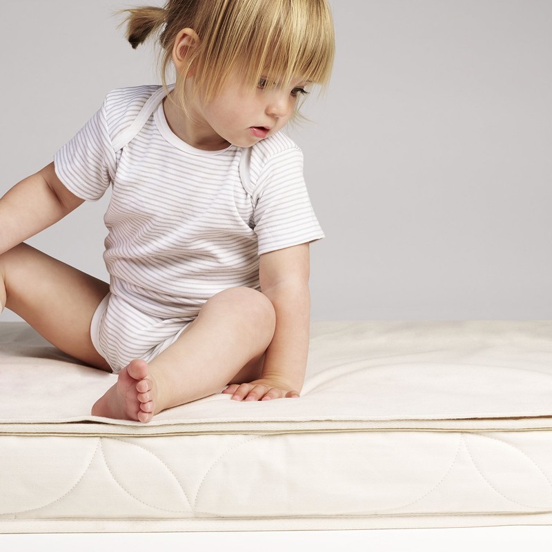 The Little Green Sheep Waterproof Mattress Protector, Organic Cotton, (to
